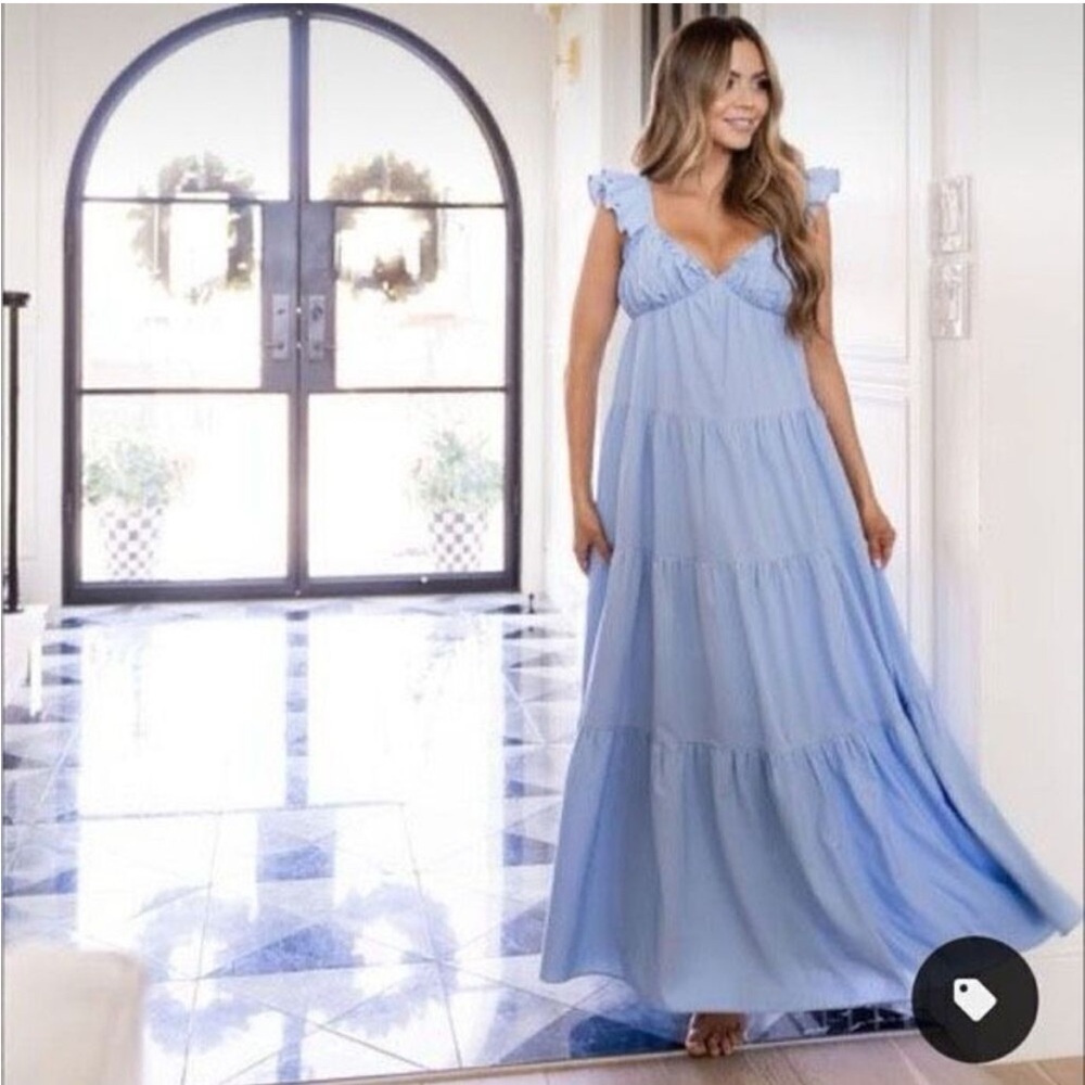 Vici x Destiny Maxi Formal Dress in Powder Blue Medium